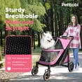 thumbnail image 2 of Petbobi Dog Stroller for Large & Medium Dogs Dual Entry with Brake & Air Mesh for Large Senior Pets up to 80 lbs, Pink, 2 of 6