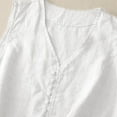 thumbnail image 4 of BYHONG Womens Cotton Linen Vest Casual Loose V Neck Sleeveless Vests Jacke Vest for Women WH L, 4 of 6