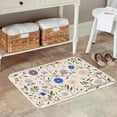 thumbnail image 2 of FJPT Non Slip Flannel Polyester Floor Mat Floral Pattern Soft Absorbent Rug For Bathroom Kitchen Bedroom Decor 16x24 inch, 2 of 5
