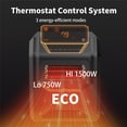 thumbnail image 2 of Space Heater with Remote Control, 1500W/750W Portable Electric Infrared Heaters with Timer and Thermostat, Small Space Heater Fan for Office, Overheat and Tip-Over Protection, 3 Heat Settings, L2740, 2 of 10