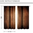 thumbnail image 3 of Brown Kitchen Curtains 27.5W x 39H Inch Rod Pocket Vintage Rust Orange Kitchen Decor Copper Tan Aged Bronze Cafe Curtains Simple Earth Stripe Art Printed Small Window Drapes Fabric 2 Panels, 3 of 4