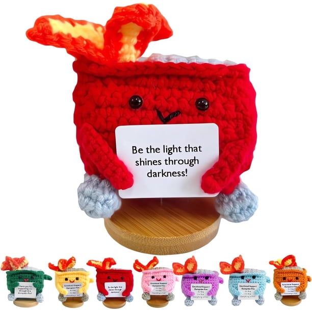Muñeca de Crochet contenedor de basura XINYU regalo para mujeres rojo