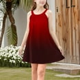 thumbnail image 7 of Ashirexll Girls Summer Dress, Girls Dresses Size 10-12, Children Fashion Casual Slip Dress Gradient Color Sleeveless Camisole Summer Dress, 7 of 7