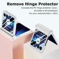 thumbnail image 3 of for Motorola Razr+ 2023 Case with Integrated Glass Screen Protector, [Removal Hinge Protection] Full Coverage Slim Hard PC Cover Scratch-Resistant Phone Case for Moto Razr Plus 2023 - White, 3 of 12