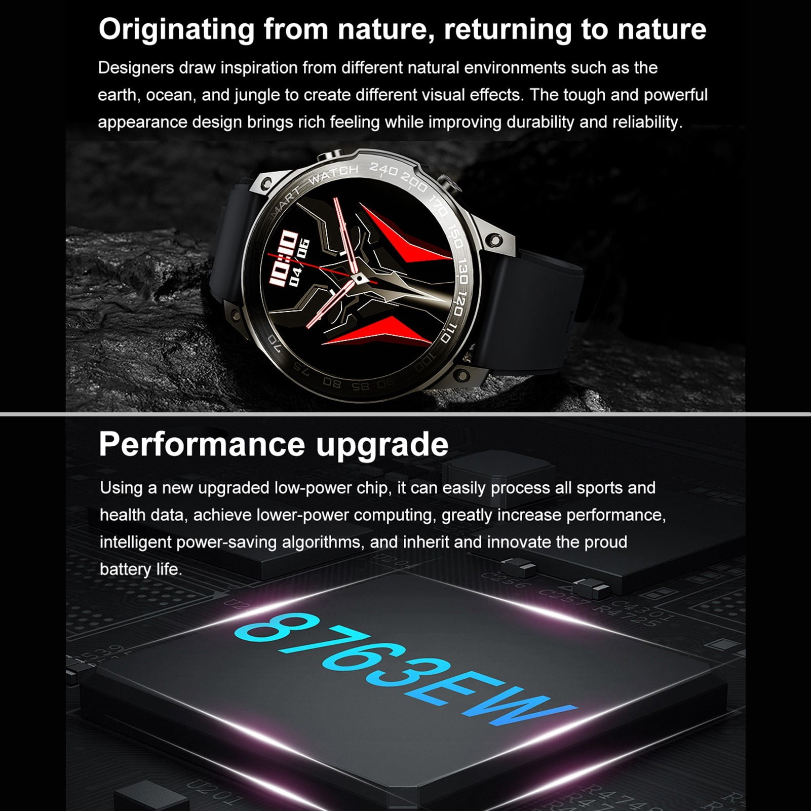 DM50 Smartwatch 1.43 Inch HD Touchscreen IP68 Waterproof Fitness Tracker