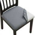 thumbnail image 7 of Dining Chair Covers, 6 Pack Waterproof Seat Cushion Covers, Stretch Jacquard Chair Seat Covers Washable Dining Room Chair Slipcovers Removable Kitchen Cushion Protector(Light Grey), 7 of 7