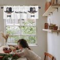thumbnail image 6 of Happy Father's Day Kitchen Valances for Windows 42x12 Inch Kitchen Curtains Valances Rod Pocket Bow Beard Funny Decor Bathroom Window Valances for Window Treatment Decor, 6 of 6
