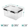thumbnail image 3 of (2 pack) Sterilite Large Gasket Box, 80 Quart WaterProof Clear Plastic Storage Bin with Lid, Gasket Seal and Durable Latches, Black, 3 of 12