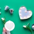 thumbnail image 4 of Shisuyan 4pcs Crystal Epoxy Mold Heart Shape Coaster Casting Silicone Crafts Mould, 4 of 8