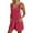 01-Hot Pink, variant on SUYOLL Women'S Summer Casual Romper Shorts Adjustable Strap Overalls Wide Leg with Pockets Solid Color Classic Versatile Overalls