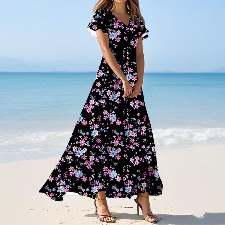 chinese dress ladies Sleek Short Sleeve Maxi Dress