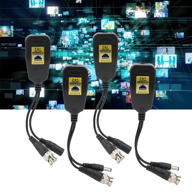 4 Uds 2 en 1 transmisor de vídeo HD RJ45 doble LED Anti trueno transceptor de vídeo Balun HD-CVI/TVI/AHD/CVBS 2MP-8MP 4K ANGGREK Otros