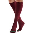 thumbnail image 6 of Lian LifeStyle Women's 1 Pairs Awesome, Breathable, Fancy and Cozy Knee High Cotton Boot Socks HR158212 Size 6-9 Wine1p4, 6 of 6