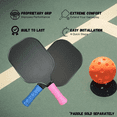thumbnail image 3 of 1 Pair of Pickleball Racket Tennis Racket Grips Sweat-Absorbent Anti-Slip Tape Wrap Tape for Handles-Black, 3 of 5
