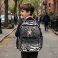 thumbnail image 5 of FKELYI 17 Inch School Backpack for Kids Backpacks Hunting Elk American Flag Print Primary School Bookbag with Multi-Pockets for Girls Boys Knapsack Casual Daypack, 5 of 7