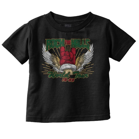 Christmas Rock The Halls World Tour Toddler Baby Graphic T Shirt Brisco Brands 6M
