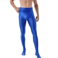 thumbnail image 5 of iEFiEL Mens Shiny Stretchy Long Pants Leggings for Gym Yoga Workout Dance Training, 5 of 7