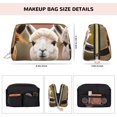 thumbnail image 5 of Xecao Cute Alpaca in Daze Print Fashion Makeup PVC Bag Large Capacity Travel Cosmetic Bag for Women Organizer Toiletry Clutch, 5 of 8