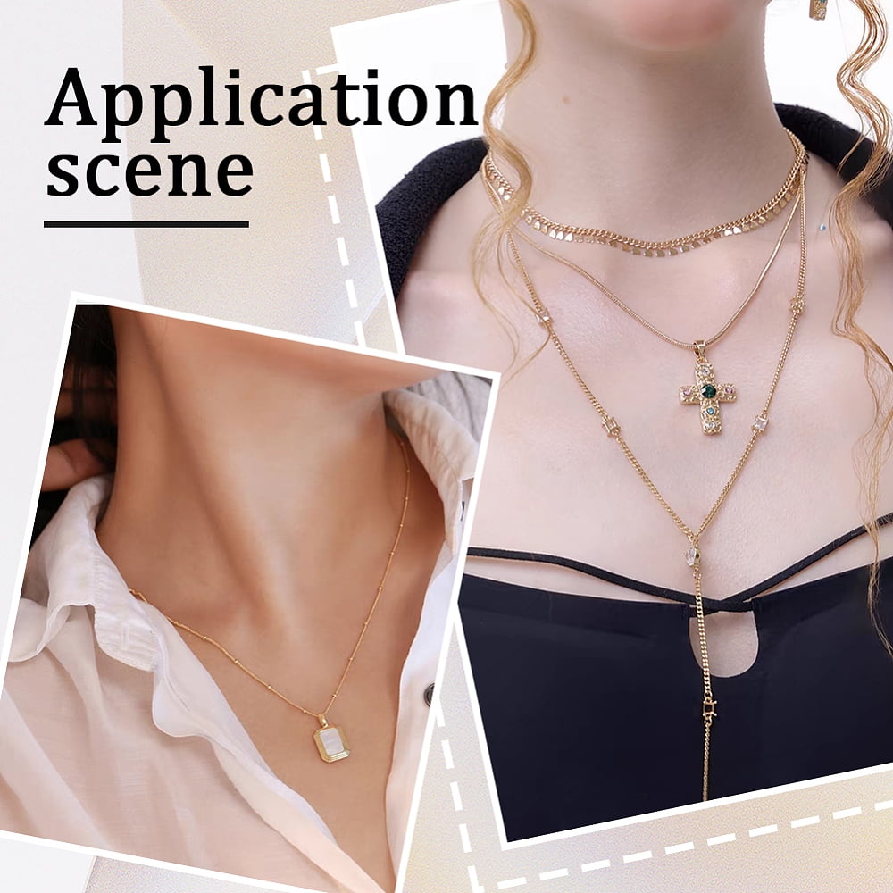 DIY Brass Bracelets Necklaces Jewelry Making Kits Real 18K Gold Plated 2~75x2~96x0.2~1mm Hole: 1~4mm