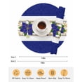 thumbnail image 6 of 13 Inch Round Placemats Set of 6, Blue Poinsettia Christmas Non Slip Heat Insulation PP Table Mats, Xmas Botanical Vintage Floral Washable Place Mats for Kitchen Dining Party Table Decor, 6 of 7