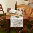 thumbnail image 3 of Stone Floral Print Outdoor Table Runner, 14x72, 3 of 3