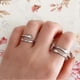 thumbnail image 5 of Set of 2 Hug Rings,Silver Hug Rings for Women Men Girls Hug Hands Rings Love Hugging Open Promise Ring Couples Wedding Statement Bands Adjustable Unis, 5 of 5