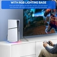 thumbnail image 4 of Support Vertical pour Console PS5 Slim Édition Disque et Numérique avec 14 Modes Lumineux LED, Base RGB de Remplacement pour Playstation 5 Slim, 4 of 7
