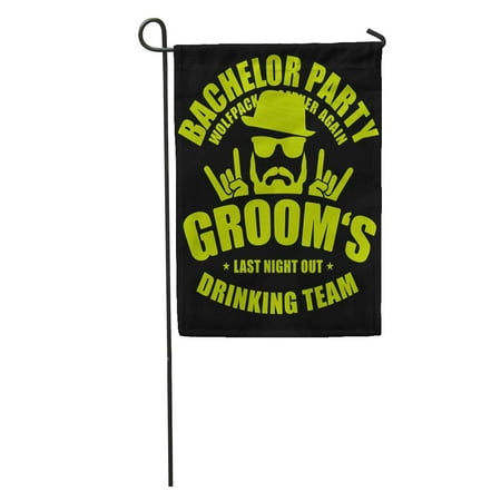 KDAGR Crew Bachelor Party Grooms Drinking Team Bachelorette Best Friend Men Garden Flag Decorative Flag House Banner 12x18