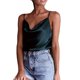 thumbnail image 2 of Gibobby Camisola corta con escote halter de color liso para mujer(Verde,XG), 2 of 3