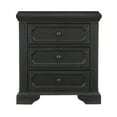 thumbnail image 2 of Rustic Traditional 3-Drawer Nightstand in Charcoal Finish | Wire-Brushed Wood &amp; Engineered Wood | 28.25" W x 17" D x 29.5" H | Ball Bearing Glides | No Assembly | Bedroom Furniture, 2 of 6