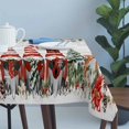 thumbnail image 4 of Grey Wood Christmas Table Cloth Waterproof Tablecloths, Gnomes Xmas Tree Poinsettia Eucalyptus Tablecloth Dining Table Cover for Kitchen Party Tabletop Outdoor, Rectangle Tablecloth 60x120 Inch, 4 of 9