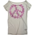 thumbnail image 1 of Aeropostale Womens Floral Peace Sign Graphic T-Shirt, Blanco, X-Large Aeropostale Camiseta gráfica, 1 of 1
