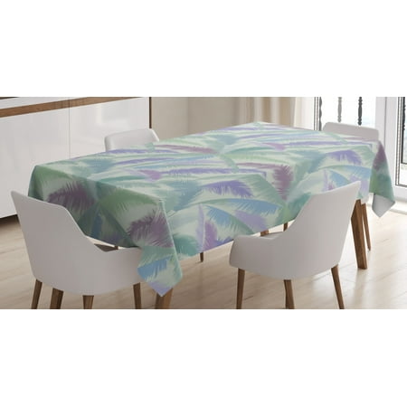 

Hawaii Tablecloth Abstract Floral Arrangement The Arecaceae Foliage Leaves Flowering Tropic Plants Rectangular Table Cover for Dining Room Kitchen 52 X 70 Inches Multicolor by Ambesonne