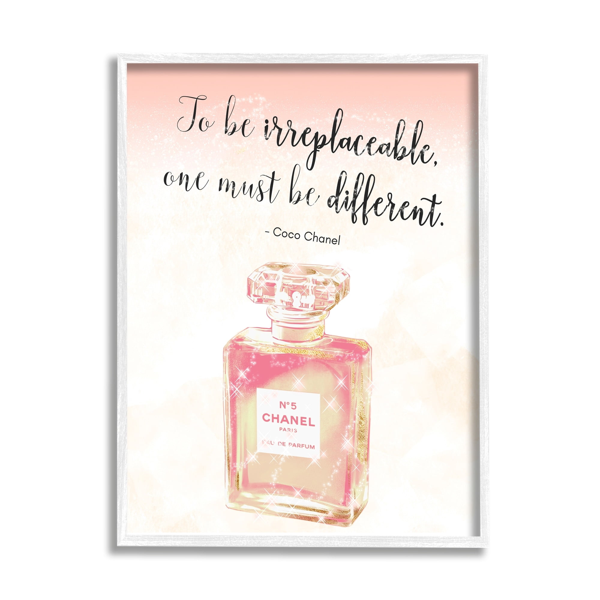 Stupell Industries Being Different Fashion Designer Quote Shimmer Pink Perfume Framed Wall Art, 16 x 20, Design by Ziwei Li
