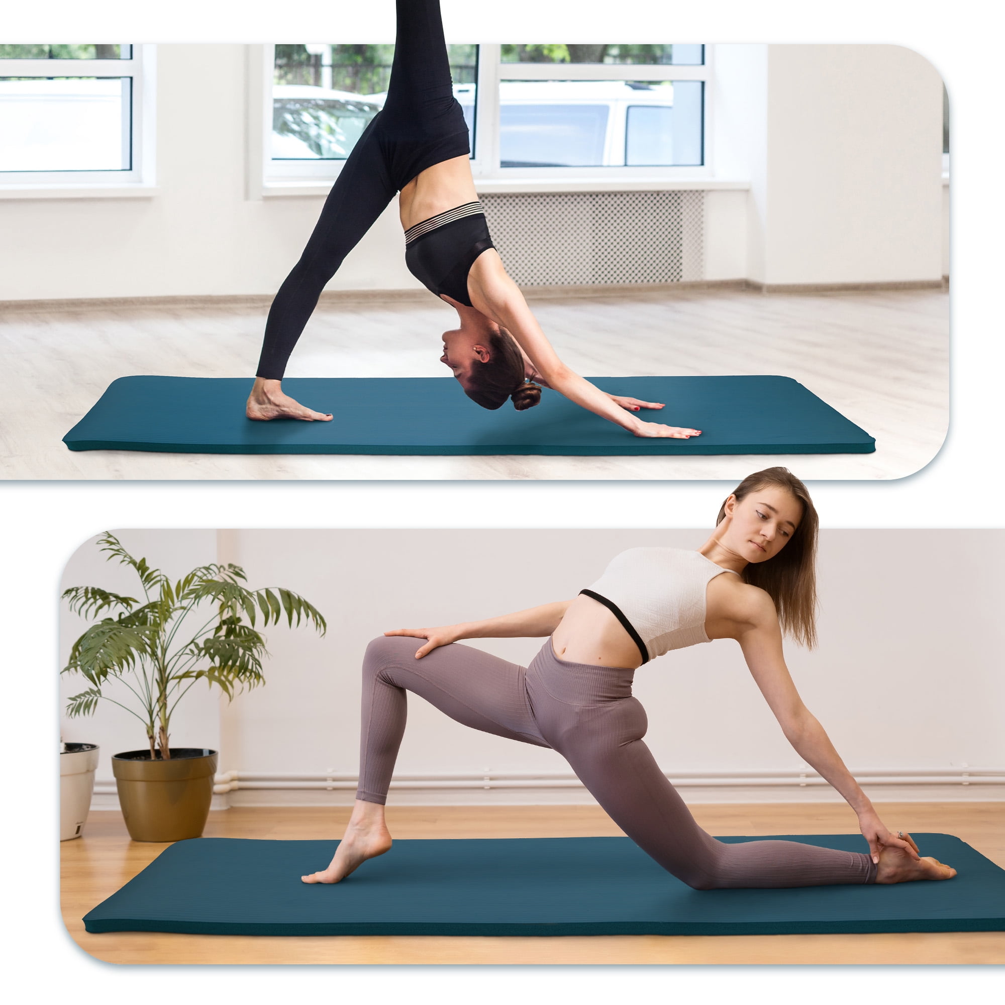 Sprint Demon Extra Thick 1" Yoga Mat - 71"x24" Non-Slip Exercise Mat with Carrying Strap, High Density Foam for Spine & Joint Support, Easy Clean & Portable for Hom，Travel，Gym