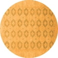 thumbnail image 1 of Ahgly Company Indoor Round Oriental Orange Traditional Area Rugs, 3' Round, 1 of 4