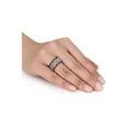 thumbnail image 2 of 1/7 Carat (Ctw) Black and White Diamond Ring Band in Sterling Silver for Women, 2 of 6