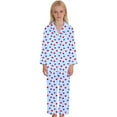 thumbnail image 4 of Silk Pajamas Girls Matching Valentines Day Pajamas Long Sleeve Heart Button Down Sleep Shirt Kids Pjs Boys 5-6 Years, 4 of 4