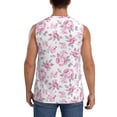 thumbnail image 4 of Pofeuu Rose Flowers Print Men's Muscle T-Shirt, Sleeveless, Muscle Tank, Classic Muscle Tee Top For Men Casual Sleeveless Muscle T-Shirt Trendy Clothes-Medium, 4 of 7