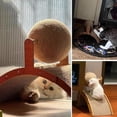 thumbnail image 6 of Interactive Cat Scratching Post with Arch Bridge and 360° Rotating Sisal Ball, Cat Scratcher Board on Stand for Indoor Use, Protects Furniture and Rugs., 6 of 7