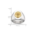 thumbnail image 2 of Gem & Harmony Mens Lion Head Stainless Steel Polished Ring for Men, 2 of 6