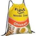 thumbnail image 2 of Instant Ramen Noodle Soup Chicken Drawstring Backpack Sports Gym Sack Funny Food Sackpack String Bag For Sport Yoga Travel, 2 of 6