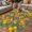 Green, variant on Orange Lemons Outdoor Rug for Patio/Deck/Porch, Non-Slip Large Area Rug 6 x 9 Ft, Summer Botanical Pastoral Elegant Indoor Outdoor Rugs Washable Area Rugs, Reversible Camping Rug Carpet Runner