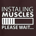 thumbnail image 5 of Wild Bobby Installing Muscles Please Wait Gym/Workout Women Tri-Blend Racerback Tank Top, Brown, Small, 5 of 5
