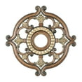 thumbnail image 3 of Livex Lighting Ceiling Medallion in Verona Bronze with Aged Gold Leaf Accents, 3 of 7