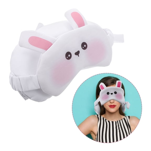 CTIRCHIU Beige Travel Neck Pillow with Eye Mask Lightweight Portable Pillow for Plane Car Office