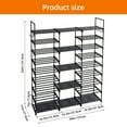 thumbnail image 3 of Fairy 9 Tiers Kitchen Storage Shelves Rack, Bakers Rack for Kitchen with Storage, Stackable Metal Shelf with Hooks for Entryway, 3 of 6