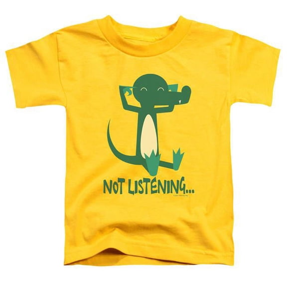 not listening t-shirt trevco yellow kids unisex 100% cotton short sleeve
