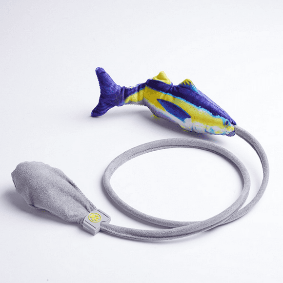 pet Cat Toy for Indoor Cats Interactive Catnip Toy Realistic Manual Airbag Wiggle Cat Pillow Chew Kicker Toy No Noise, Funny, Washable