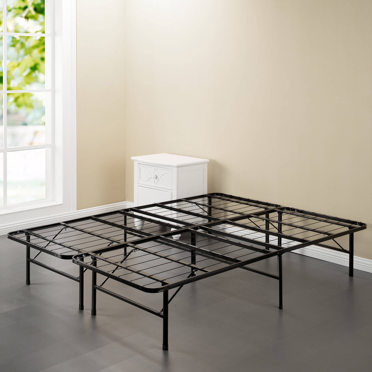 Spa Sensations Steel Smart Base Bed Frame Black King 841550036008 The Spa Sensations Steel Smart Base Bed Frame